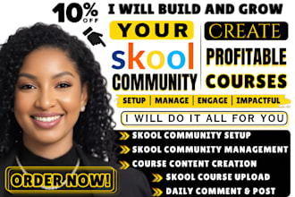 setup skool online community, skool community management, skool online course