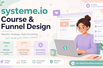 systeme io website systeme podia kartra online course landing page sales funnel