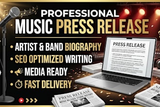 write a bio or press release for artists and bands
