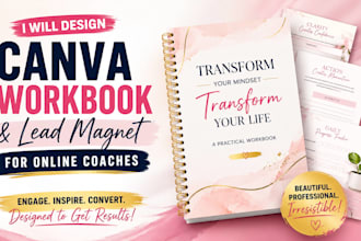 design a canva workbook and lead magnet for online coaches