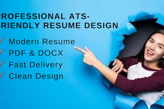 design a professional ats friendly CV resume and cover letter in canva