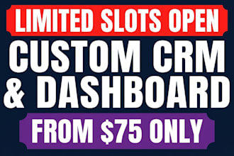 build a stunning admin dashboard and CRM