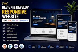 create a responsive website using HTML CSS PHP and wordpress