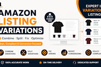 create amazon product listing variation and amazon variation listing