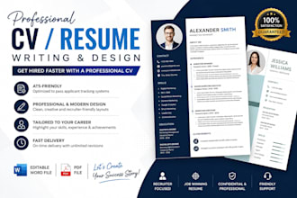 design professional resume and CV and cover letter templates