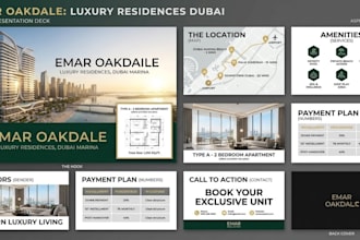 design luxury real estate pitch deck and property brochure