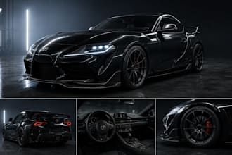create realistic 3d cars model and automotive rendering in blender
