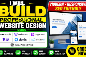 build doric b12 ucraft webstart builderall pagecloud squarespace website design