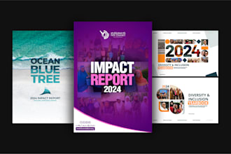 design a professional annual report for nonprofits and businesses