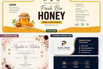design professional labels for product and packaging