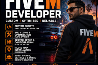 develop custom fivem esx qbcore scripts fix bugs