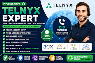 configure telnyx voice, twilio upgraded  SMS, and dids