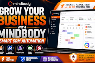 set up mindbody CRM, mindbody automation, booking and mindbody integrations