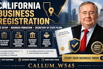 help with california business registration and llc setup