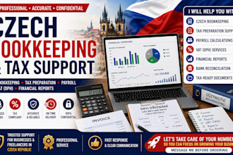do czech bookkeeping, tax preparation, payroll, vat and financial reports
