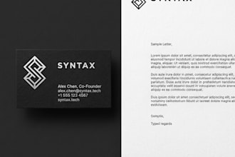 design a modern logo and brand identity for tech startups