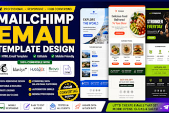 design custom mailchimp HTML email template mailchimp email marketing newsletter