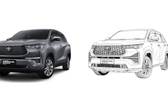 create custom car line art vector from your photo