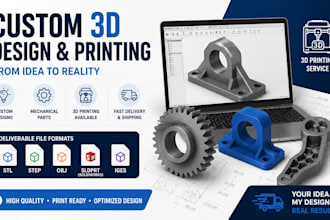 design 3d printable stl files and custom parts