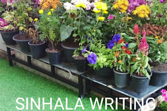 write sinhala content for you