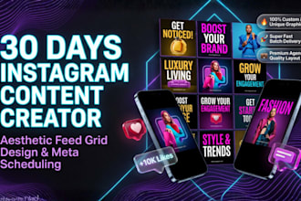 be your instagram content creator and social media manager for 30 days