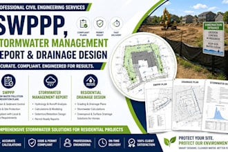 prepare swppp, stormwater management report, and residential drainage design