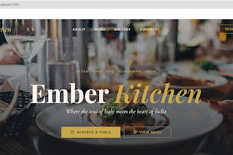 build a premium restaurant website with online reservation
