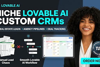 build lovable ai custom crm for real estate or agency lead tracking software