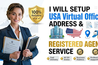setup usa virtual office address registered agent service
