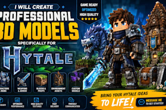 create professional 3d models specifically for hytale