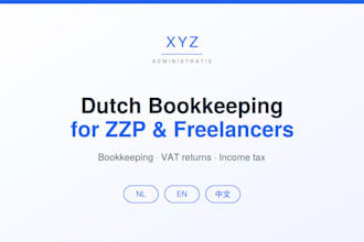 do bookkeeping for your dutch freelance business, zzp, eenmanszaak