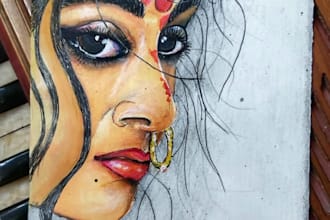 create unique handmade art and paintings