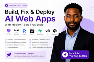 build, fix and deploy bolt, lovable, replit, base44 ai apps with vibe coding