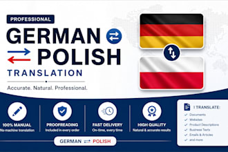 professional german to polish and polish to german translation