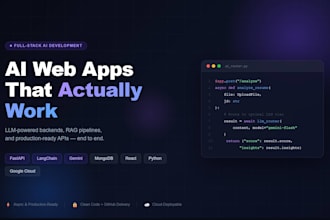 build a fullstack ai web app with llms fastapi and python