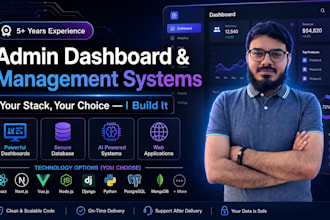build admin dashboard and management system