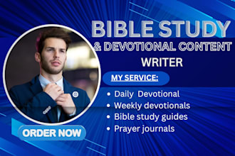 write bible study, devotional content for churches ministries christian authors