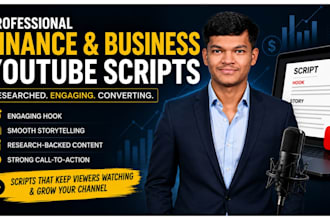 write engaging finance and business youtube video scripts