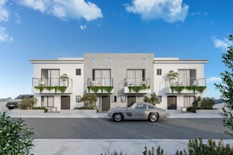modernize townhouse development,multi unit building layout,balcony garden design