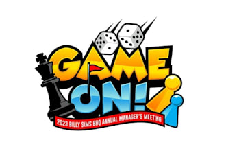 design wordmark annual meeting logo game dice board