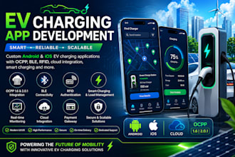 develop smart ev charging app with ble, rfid, and cloud integration