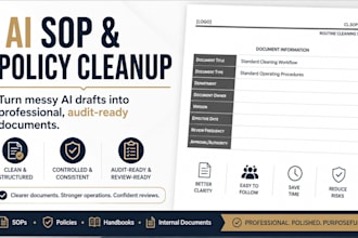 clean up and format your ai generated sop or policy document