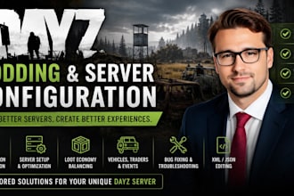 create a dayz mods, server configs, and gameplay systems