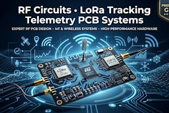 design rf circuits, lora tracking and telemetry pcb systems