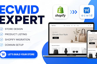 design redesign and migrate your ecwid store product listing, domain setup