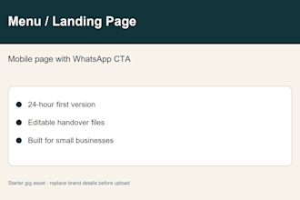 create a clean digital restaurant menu website
