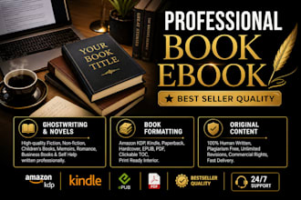 ghostwrite your original book, ebook, or novel