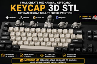 create mechanical keyboard keycap 3d stl artisan keycap sculpt for 3d printing