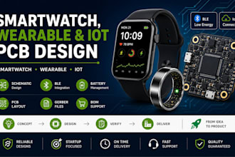design smartwatch, wearable and iot device pcb for startups