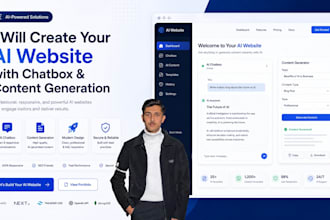 build a custom ai website and web app with chatbot and automation workflows